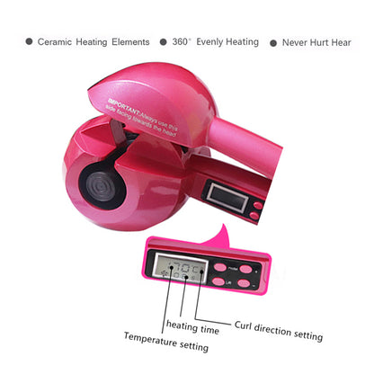 Ceramic Automatic Hair Curler with Pear Flower Design